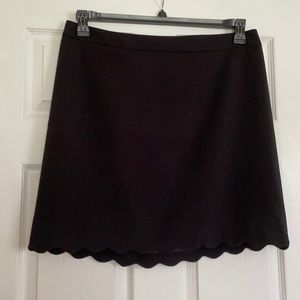 NWT Black Scallop Hem Skirt